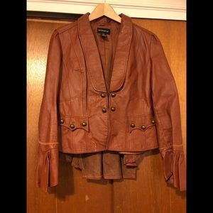 Beautiful Leather Jacket with Fishtail back